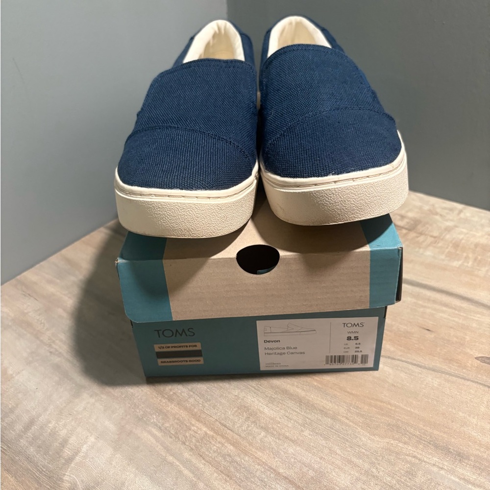 TOMS Denim Blue Slip-On Shoes